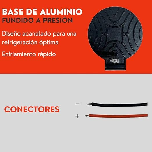 Faro Redondo 14 Led Luz Blanco Fijo Con Base Ore