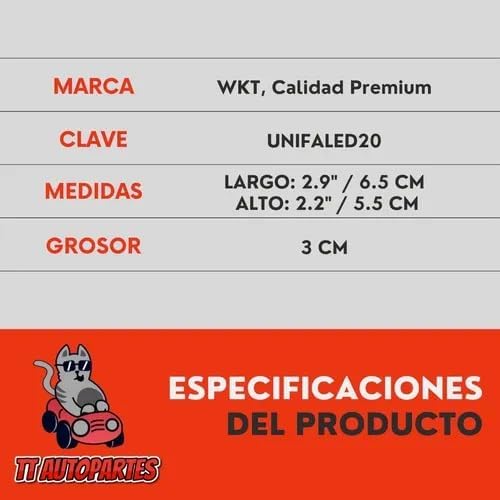 Faro Led Buho 80w Alta/Baja Doble Color Auto Moto Ore