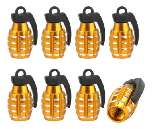 Tapones Válvula Aire Aluminio Rojo 8P