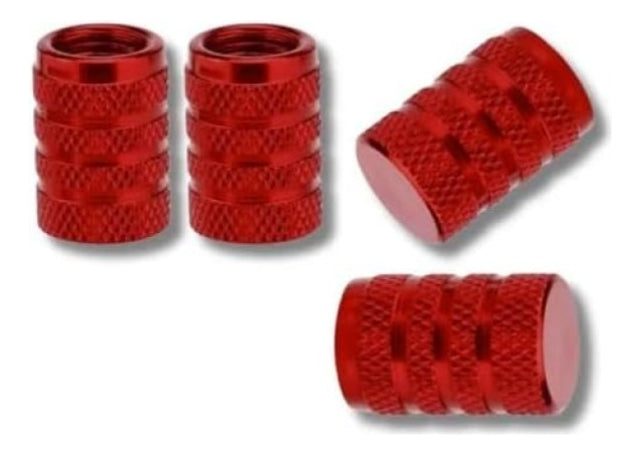 4 Tapones Pivote Valvula Llanta Auto Moto Aluminio Plata