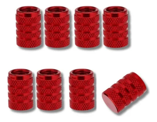 Tapones Válvula Aire Aluminio Negra 8P