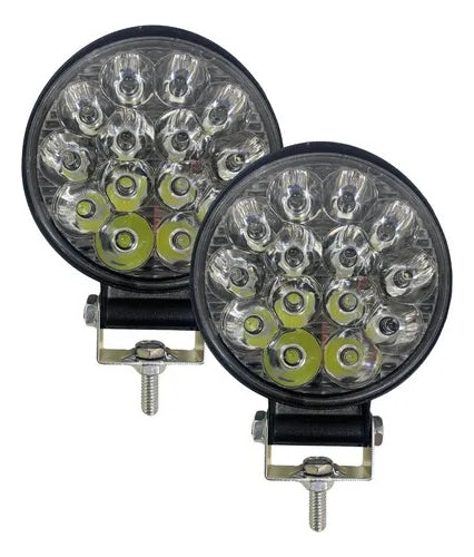 Faro 28 Led Cuadrado Azul 84w