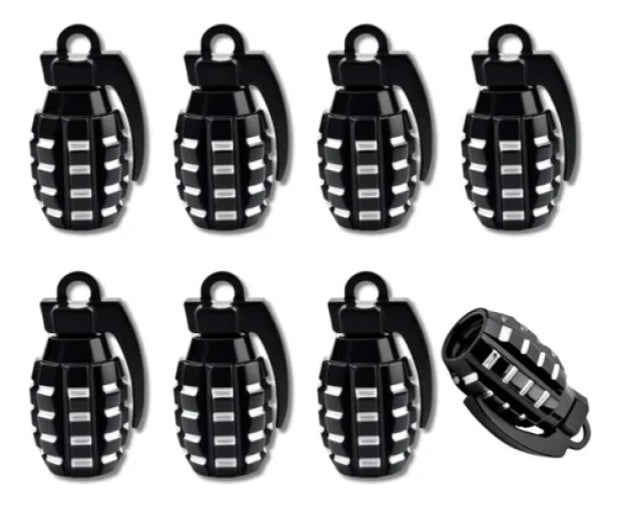 Tapones Válvula Aire Aluminio Dorada 8P