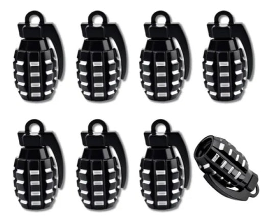 Tapones Válvula Aire Aluminio Dorada 8P