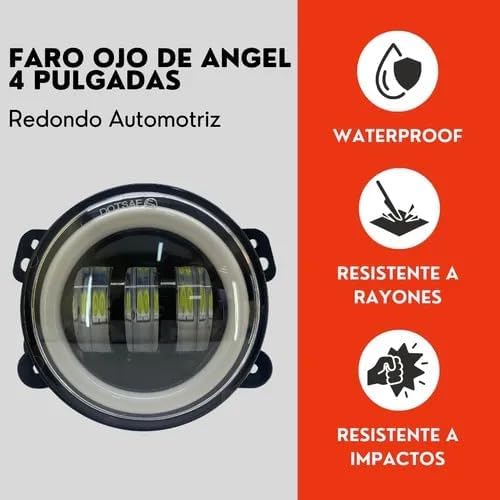 Faro De Niebla 4 Led Ojo Angel Para Jeep Wrangler Ore
