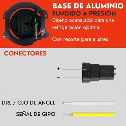 Faro De Niebla 4 Led Ojo Angel Para Jeep Wrangler Ore
