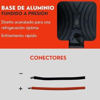 Faro 9 Led Cuadrado 27w Luz Blanca Fija Ore