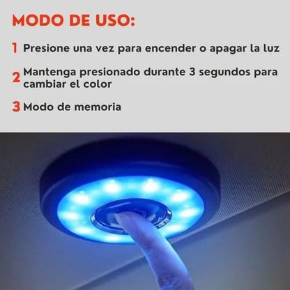 Luz Led Techo Interior Casa Coche Automovil Recargable Usb