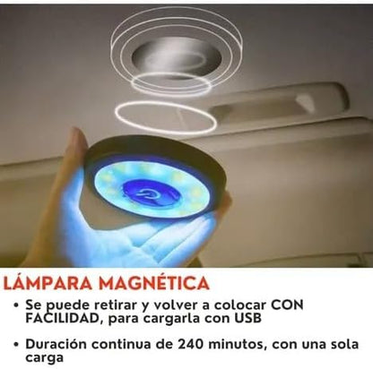 Luz Led Techo Interior Casa Coche Automovil Recargable Usb