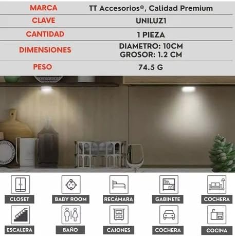 Luz Led Techo Interior Casa Coche Automovil Recargable Usb