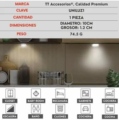 Luz Led Techo Interior Casa Coche Automovil Recargable Usb