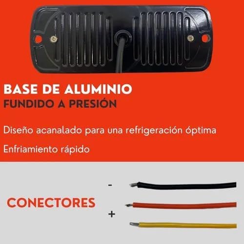 Faro Tipo Barra 12 Led Blanco Luz Fija Ore