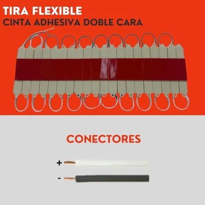 Modulo 100 Led Tipo 5050 Luz Blanca Universal Auto Ore