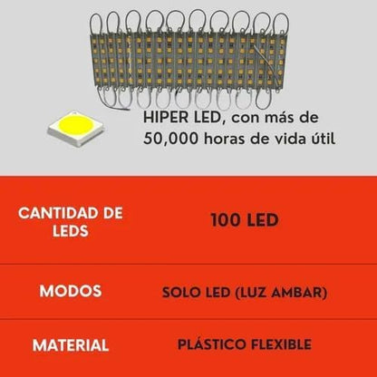 Modulo 100 Led Tipo 5050 Luz Ambar Universal Auto Ore