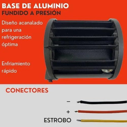 Faro Barra 24 Led Blanco Estrobo Auto Moto Ore
