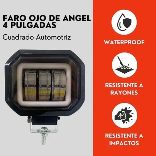 Faro Ojo De Angel 4'' Faro Niebla Luz Blanca Auto Moto Ore