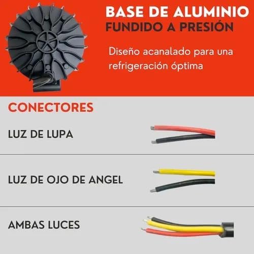 Faro Ojo De Angel 3.5'' Faro Niebla Luz Blanca Auto Moto Ore