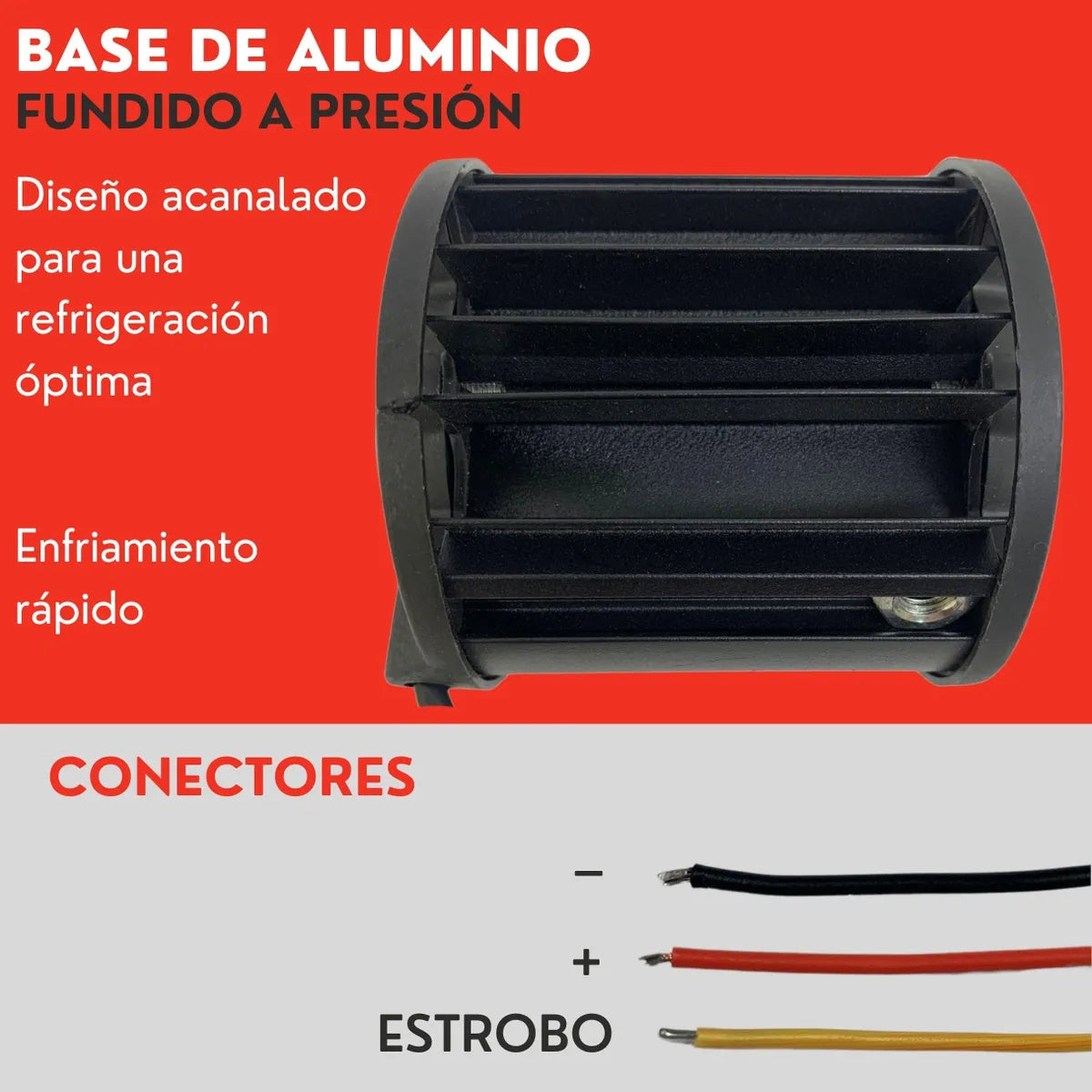 Par Faro Barra 24 Led Blanco Estrobo Auto Moto Ore