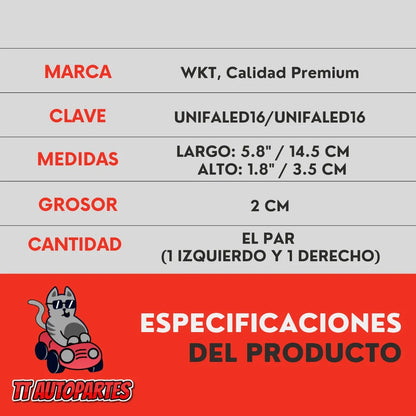 Par Faro Barra 12 Led Blanco Luz Fija Ore