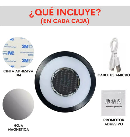 Par Luz Led Techo Interior Casa Auto Recargable Usb 2 Pzs