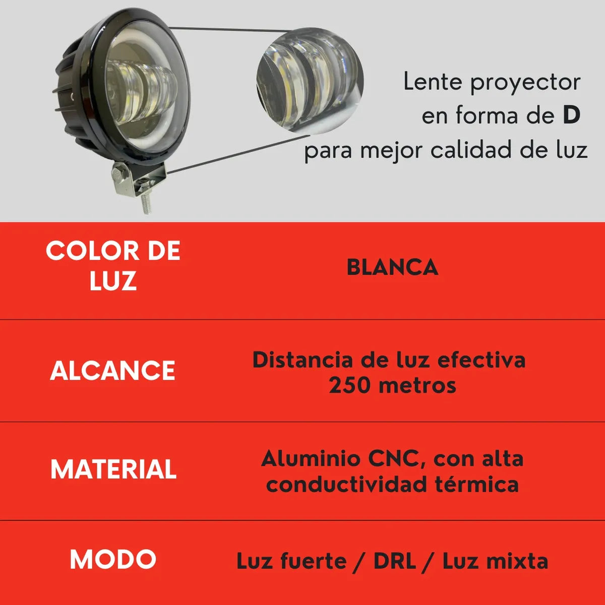Par Faro Ojo Angel 3.5'' F/niebla Luz Blanca Auto Moto Ore