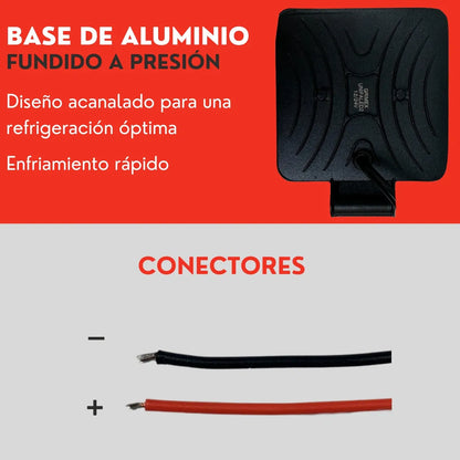 Par Faro 16 Led Cuadrado 48w Luz Blanca Con Base Ore