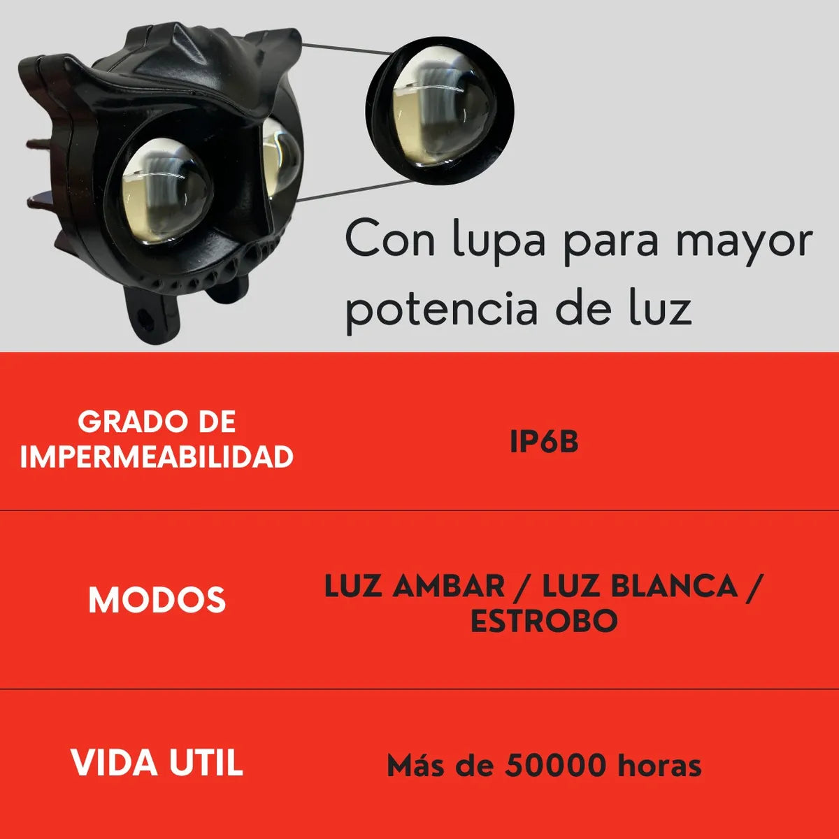 Par Faro Led Buho 80w Alta/Baja Doble Color Auto Moto Ore