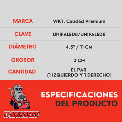 Par Faro 9 Led Ojo De Angel Alta Y Baja Auto Moto Ore