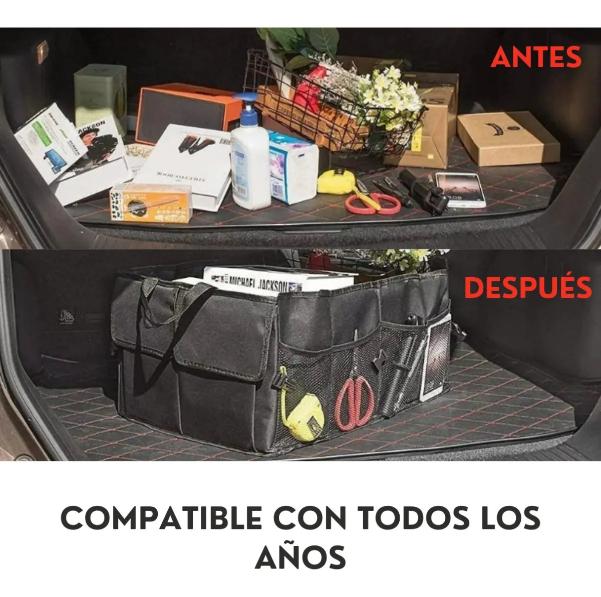 Genérico Kit Organizador Asientos Y Cajuela Auto Camioneta 3pzs