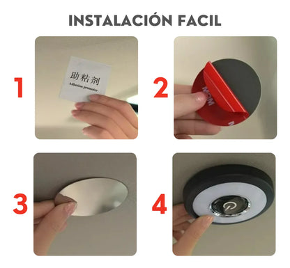 Par Luz Led Techo Interior Casa Auto Recargable Usb 2 Pzs