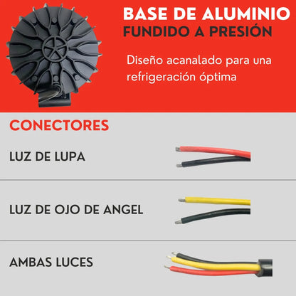 Par Faro Ojo Angel 3.5'' F/niebla Luz Blanca Auto Moto Ore