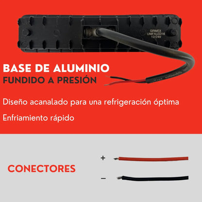 Par Faro Barra 12 Led Blanco Luz Fija Ore