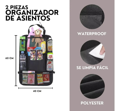 Genérico Par Organizador De Asiento Universal Auto Camioneta 2 Pzs