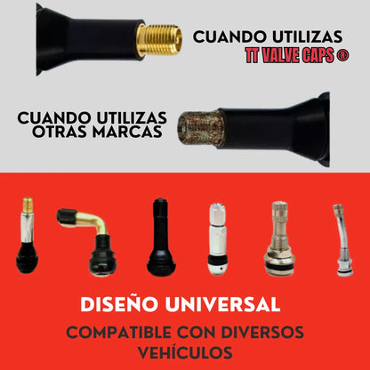 Genérico 8 Tapones Corona Rojo para Válvula De Llanta Coche Bici Moto