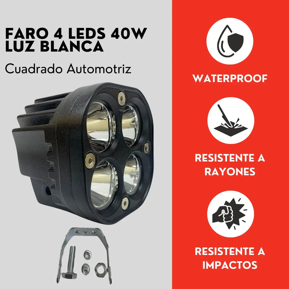 Luz Led Auxiliar Faro De Lupa Blanco Para Auto Moto Ore Agregar a favoritos