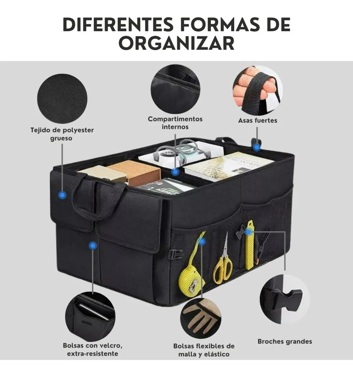 Genérico Kit Organizador Asientos Y Cajuela Auto Camioneta 3pzs
