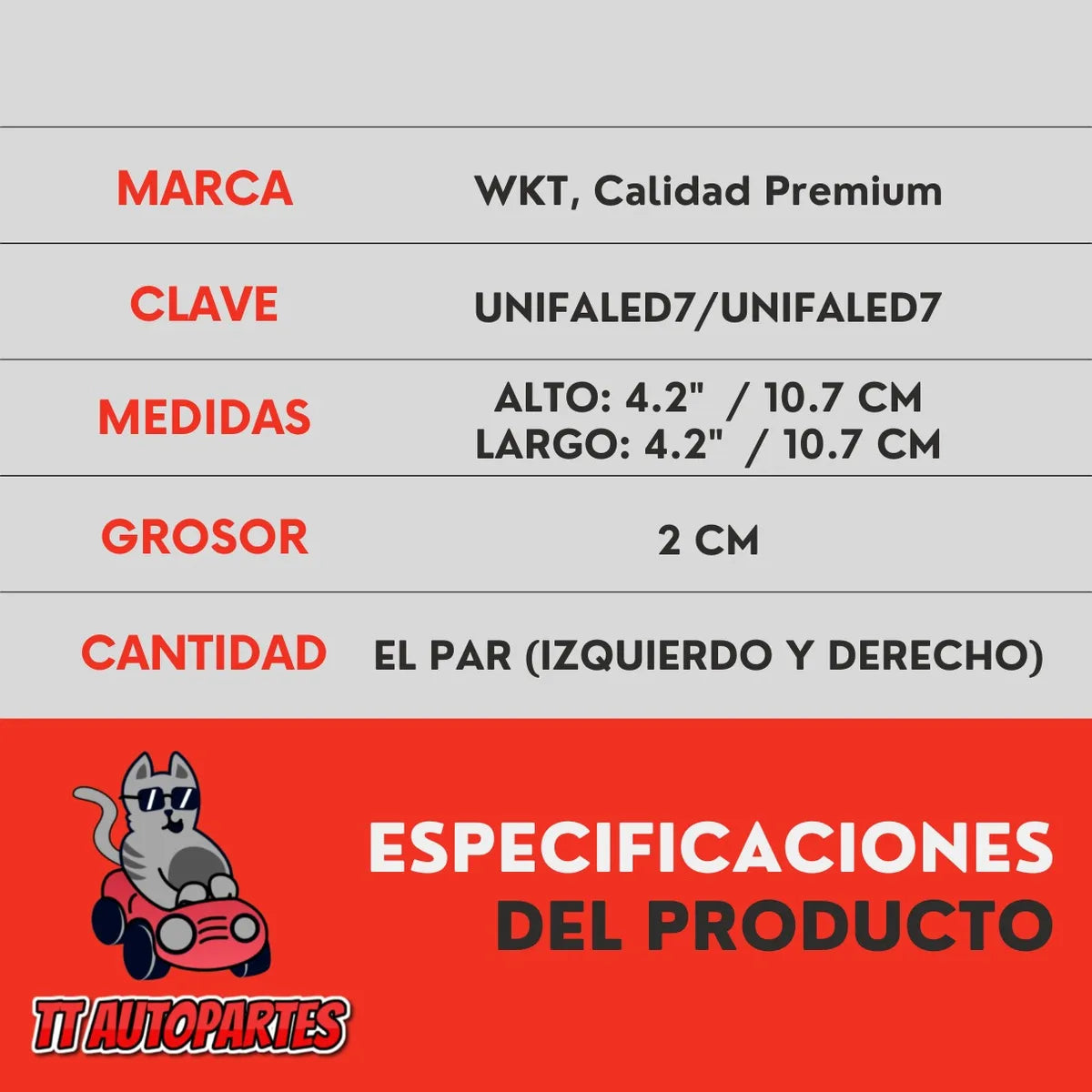 Par Faro 28 Led Cuadrado 84w Luz Azul Con Base Tipo Spot Ore