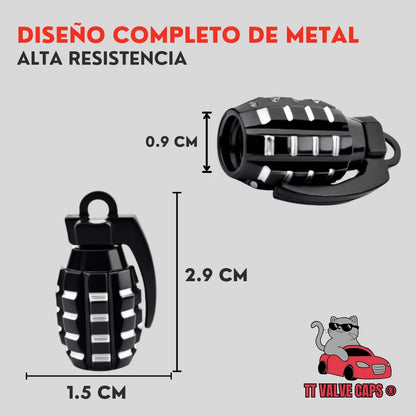 Genérico 8 Tapones Valvula Aire Aluminio Moto Auto Granada Negra