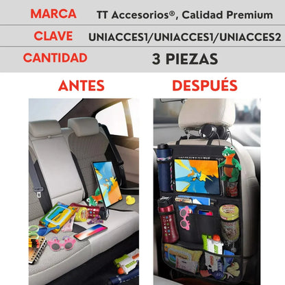 Genérico Kit Organizador Asientos Y Cajuela Auto Camioneta 3pzs