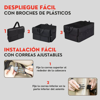 Genérico Kit Organizador Asientos Y Cajuela Auto Camioneta 3pzs