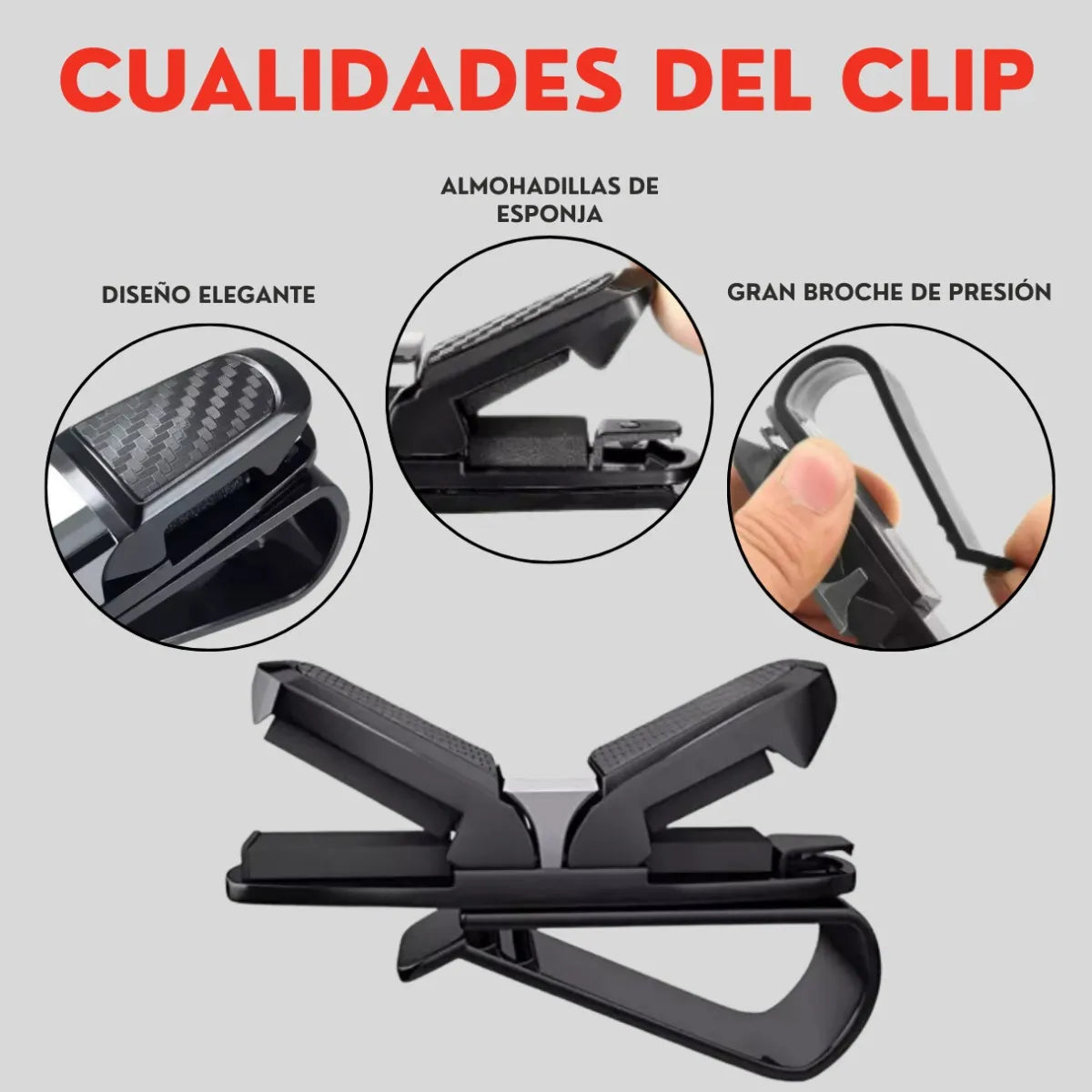 Genérico 2 Pzs Clip Porta Lente para Visera Auto Camioneta Universal