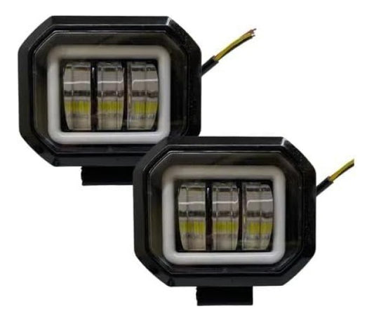 Luz Led Auxiliar Faro De Lupa Blanco 