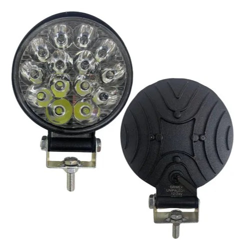  Faro Redondo 14 Led Luz Blanco Fijo 