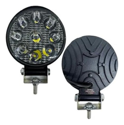  Faro Redondo 9 Led Luz Blanco Fijo 