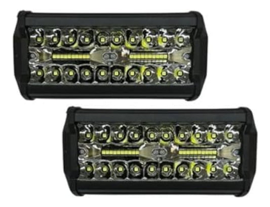  Faro Barra 12 Led Blanco Luz Fija 