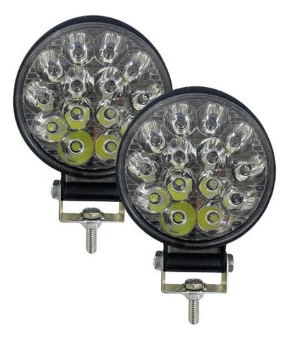  Faro 28 Led Cuadrado Azul 84w 