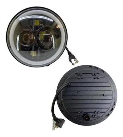  Faro 7'' H4 Led Ojo Angel Wrangler Jeep 